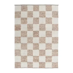 Gotland Design rug Special Edition, Light brown-white no. 2412, 200x200 cm