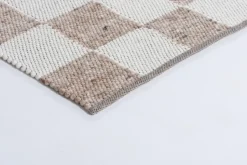 Gotland Design rug Special Edition, Light brown-white no. 2412, 200x200 cm