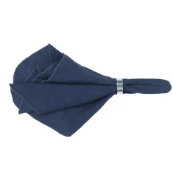 Gracie linen napkins, dark blue (insignia blue)