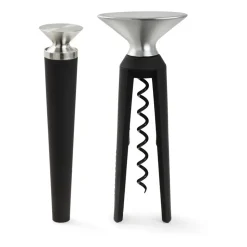 Grand Cru bottle opener and corkscrew set, Stainless steel