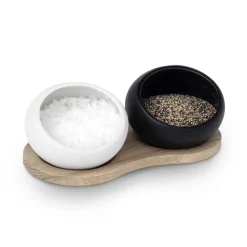 Grand Cru salt- och pepper cellar, black-white