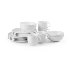 Grand Cru Soft dinnerware set white 16 piece, White