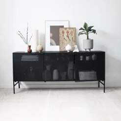 Grid side table, Beige
