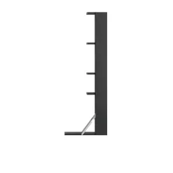 Gridlock - M1-A4-0-D shelf with writing table, Black stained Ash