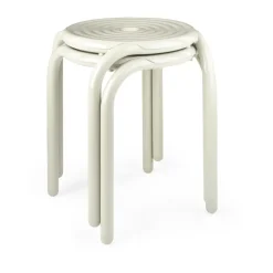 Groove stool 45 cm, Putty
