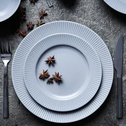 Groovy plate Ø 27 cm, grey