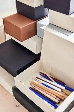 Hako storage box A5, Dark caramel