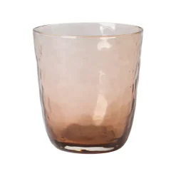 Hammered drinking glass 33.5 cl, brown