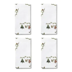Hammershøi Christmas fabric napkin 45x45 cm 4-pack, White