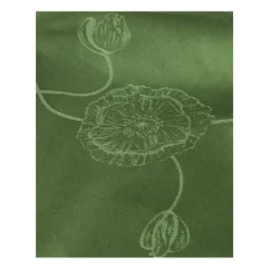 Hammershøi Poppy damask tablecloth green, 150x270 cm