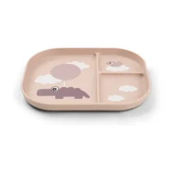 Happy Clouds foodie children's plate 18x22 cm, Powder