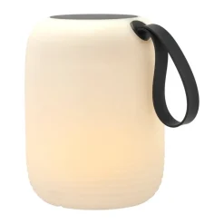 Hav lounge lamp with solar cells Ø21 cm, White-black