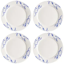 Havspil plate 28 cm 4-pack, blue-white