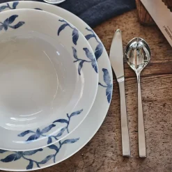 Havspil plate 28 cm 4-pack, blue-white
