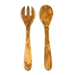 Heirol salad cutlery olive wood 2-pieces, 30 cm