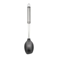 Heirol Steely serving spoon nylon head, Black-stainless steel