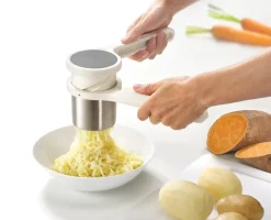 Helix potato press 26.5 cm, White
