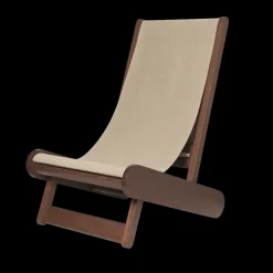 Hemi lounge chair, Dark stained, natural
