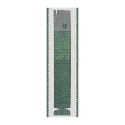 Herringbone runner 35x120 cm, Blue-green