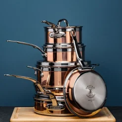 Hestan Copperbond pot and frying pan set, 10 pieces