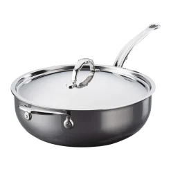 Hestan Nanobond saute pan with lid 4.7 L, Stainless steel