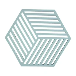 Hexagon trivet, Fog blue