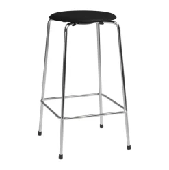 High Dot counter stool 4 legs, Black ash-chrome