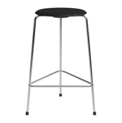 High Dot counter stool 3 legs, Black ash-chrome