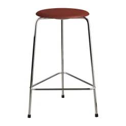 High Dot stool leather, Chestnut