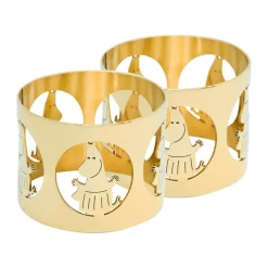 Hilke X Moomin napkin rings Moominmamma 2-pack, Brass