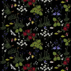 Himlajorden fabric, black
