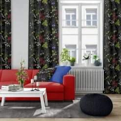 Himlajorden fabric, black