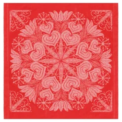 Hjärtbo napkin 35x35 cm, red