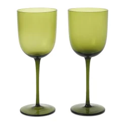 Host white wine glass 30 cl 2-pack, Moss Green
