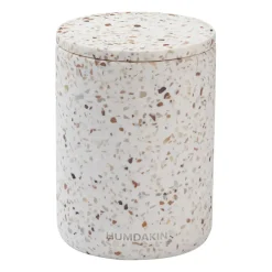 Humdakin Terrazzo vase with lid Ø10 cm, Red/Beige