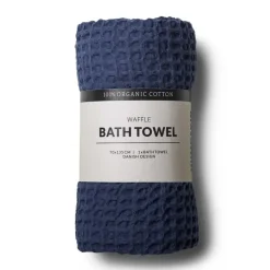 Humdakin Waffle bath towel 70x135 cm, Sea blue