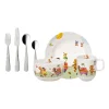 Hungry as a Bear children's dinnerware and cutlery, 7 pieces
