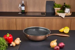 Hâws Santo wok pan hybrid coating Ø28 cm, Rose Gold