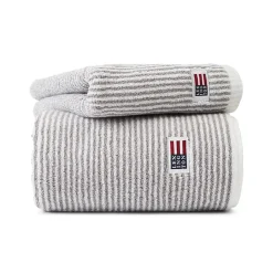 Icons Original Striped bath towel 70x130 cm, white-grey
