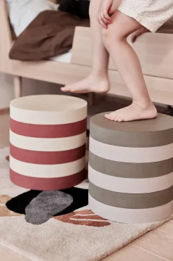 Iro stackable stool, Olive-clay