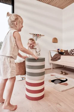 Iro stackable stool, Olive-clay