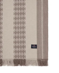 Jacquard Striped table runner 50x350 cm, Beige