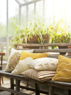 Jaipur Stripe cushion cover 50x50 cm, Khaki-taupe