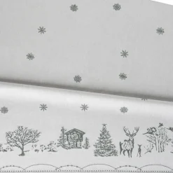 Julemorgen tablecloth, White-green, 140x300 cm