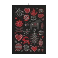 Julnatt kitchen towel 35x50 cm, Black