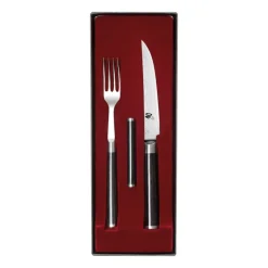 Kai Shun Classic knife & fork set, Chrome-black