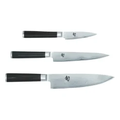 Kai Shun Classic knife set 3 pieces, Chrome-black