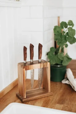 Kaira knife block 23.4 cm, Acacia wood