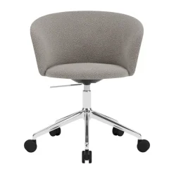 Kendo Swivel office chair with 5 wheels, Porcelain-polished aluminium