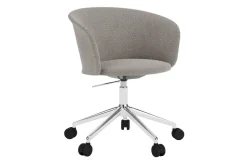 Kendo Swivel office chair with 5 wheels, Porcelain-polished aluminium